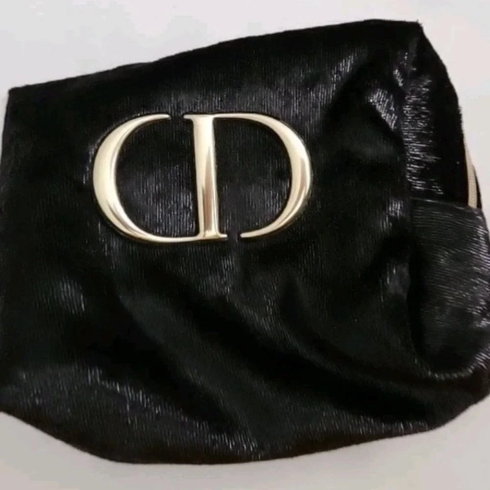 Christian Dior Beauty GWP VIP Black Shimmer‎ Cosmetic Makeup Trousse Pouch Bag